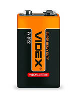 Батарeйка солевая VIDEX 6F22 / 9V (Крона)