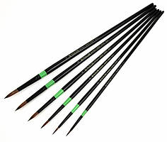 Пензлик синтетика "Kolos" GREEN STRIPE № 2 кругла  д.р. 1019