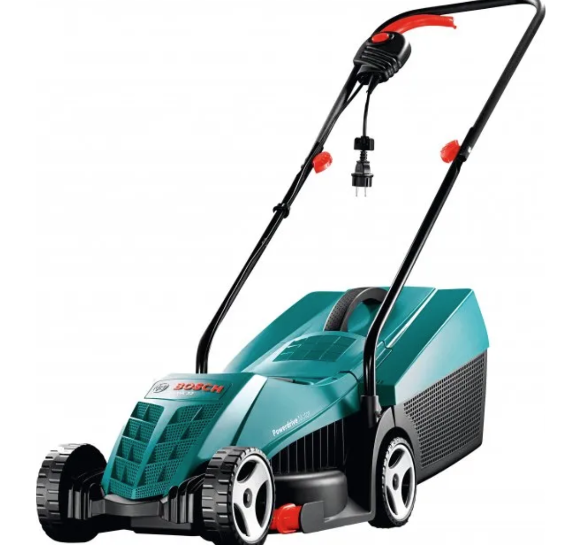 Потужна газонокосарка електрична Bosch Rotak 32 : 1200 Вт, ширина захвата 32 см, висота зрізу 20,40,60 мм