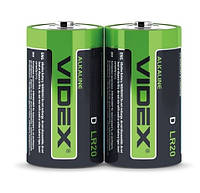 Батарейка щелочная VIDEX LR20/D (упаковка 2 шт)