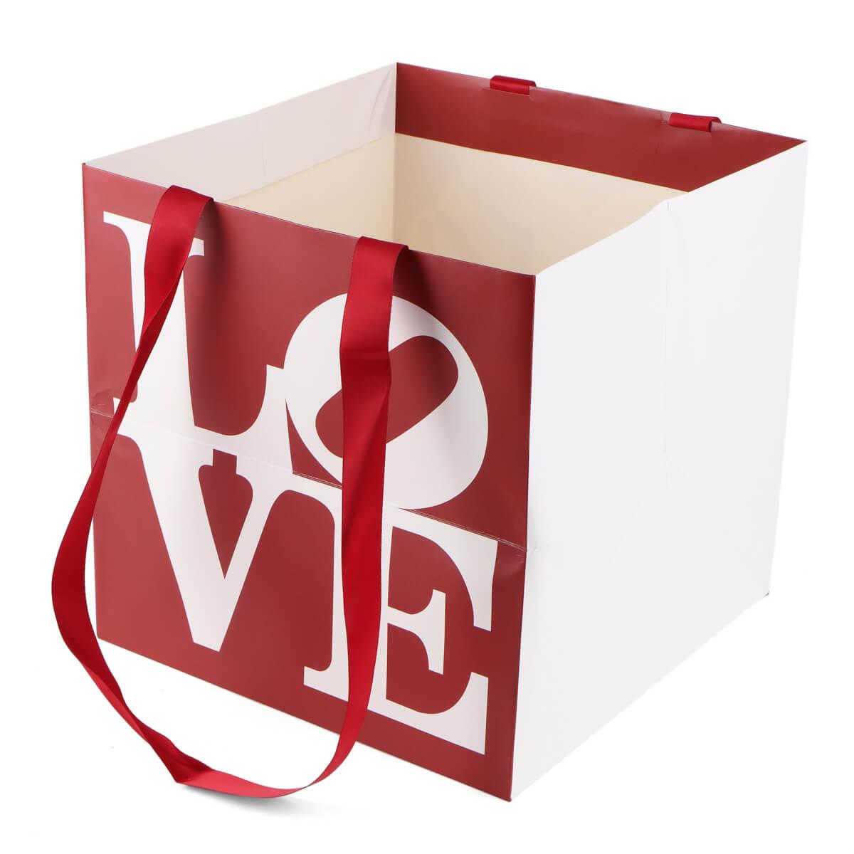 Пакет для квітів "Для коханої" 28*28*28 ELISEY, фото 1