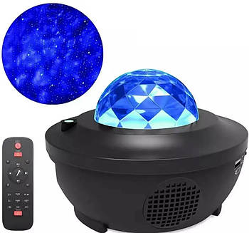 Нічник-світильник проєктор зоряного неба з Bluetooth колонкою з пультом режим Disco Ball