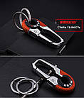 Брелок-карабін для ключів Omuda A3755 Sport Червоний. Брелок металевий для автоключів, фото 9
