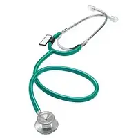 Стетоскоп для дорослих з подвійною головкою загальнотерапевтичний однотрубчастий 747-09 зелений Heacо