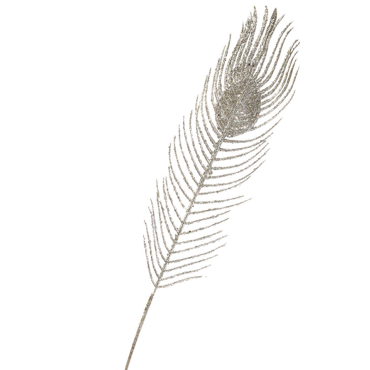 Декоративна гілка "Перо павича сріблясте" ELISEY, фото 1