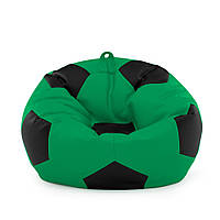Крісло мішок М'яч Оксфорд 100 см Студія Комфорта розмір Стандарт Зелений + Чорний