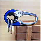 Брелок-карабін для ключів Omuda A3755 Sport Синій. Брелок металевий для автоключів, фото 8