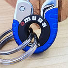 Брелок-карабін для ключів Omuda A3755 Sport Синій. Брелок металевий для автоключів, фото 7