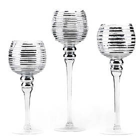 Набір з 3 підсвічників "Сяйво" ELISEY