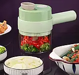 Багатофункціональний ручний електричний подрібнювач для овочів 4 в 1 Food Chopper Catling, фото 4