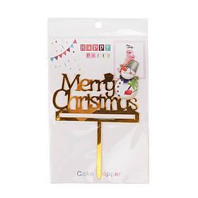 Топер у торт "Merry Christmas" *Жадовий вибір дизайну ELISEY
