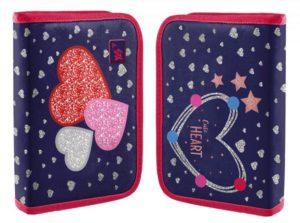 Пенал твердий YES одинарний без клапану HP-02 Heart beat, синій