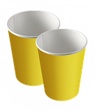 Стакани паперові 175 мл 50 шт жовті, фото 2