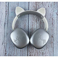 Беспроводные наушники кошачьи ушки Cat Ear SP-20A , Bluetooth наушники с подсветкой Серые