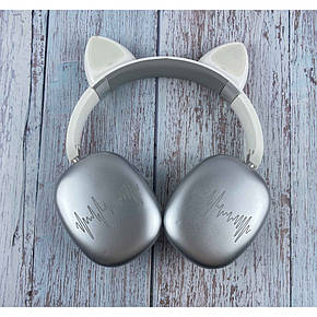 Бездротові навушники котячі вушка Cat Ear SP-20A, Bluetooth навушники з підсвіткою Сірі, фото 1