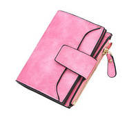 Стильний жіночий гаманець на блискавці зі штучної шкіри, рожевий