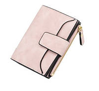 Стильний жіночий гаманець на блискавці зі штучної шкіри, персиковий