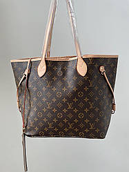 Жіноча сумка Луї Віттон коричнева Louis Vuitton Neverfull Brown Pink