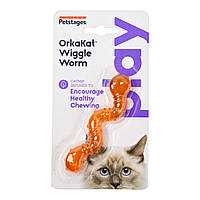 Игрушка для кошек Petstages Orkakat Wiggle Worm Dental Cat Chew Toy Червячок, 10 см