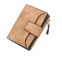 Стильний жіночий гаманець на блискавці зі штучної шкіри, гірчичний