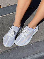 Світлі жіночі кроссівки Adidas Yeezy 350. Модні кросси для дівчат Адідас Ізі 350., фото 8