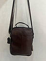 Чоловіча шкіряна сумка 8143CF коричнева, фото 3