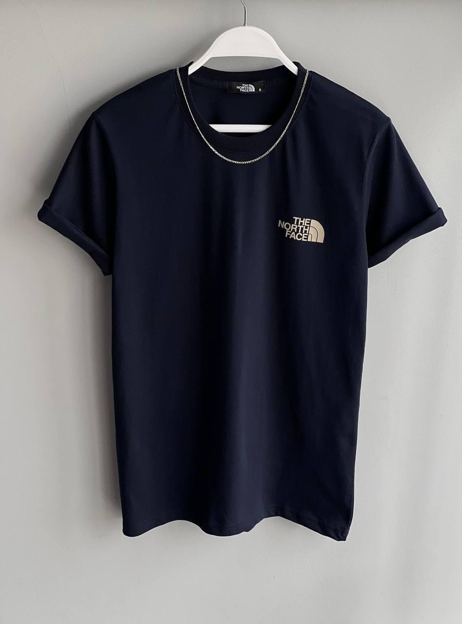 Чоловіча футболка The North Face синя з принтом бавовняна літня Теніска Зе Норт Фейс на літо, фото 1