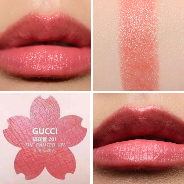 Gucci Rouge A Levres Voile Sheer Lipstick 201 The Painted Veil 3.5 STARLOOK