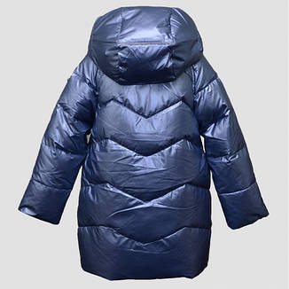Дитячий зимовий пуховик на флісі, без хутра, для дівчинки від Donilo 5744 | на ріст 122-146р., фото 2