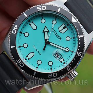 Часы Citizen AW1760-14X Eco-Drive Tiffany Blue Dial Rubber Strap