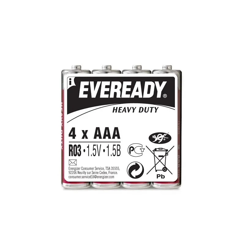 Батарейки соляні ААА Energizer Eveready Heavy Duty AAA R03 уп60шт 7638900269956