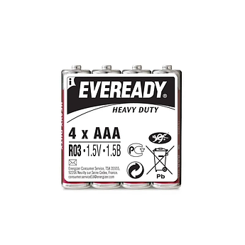 Батарейки соляні ААА Energizer Eveready Heavy Duty AAA R03 уп60шт 7638900269956