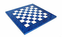 Эксклюзивная шахматная доска материал дерево размер 42 x 42 см. Цвет синий, белый