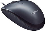 Миша Logitech M90 Full-Size Corded Mouse USB dark (910-001793 / 910-001794), фото 2