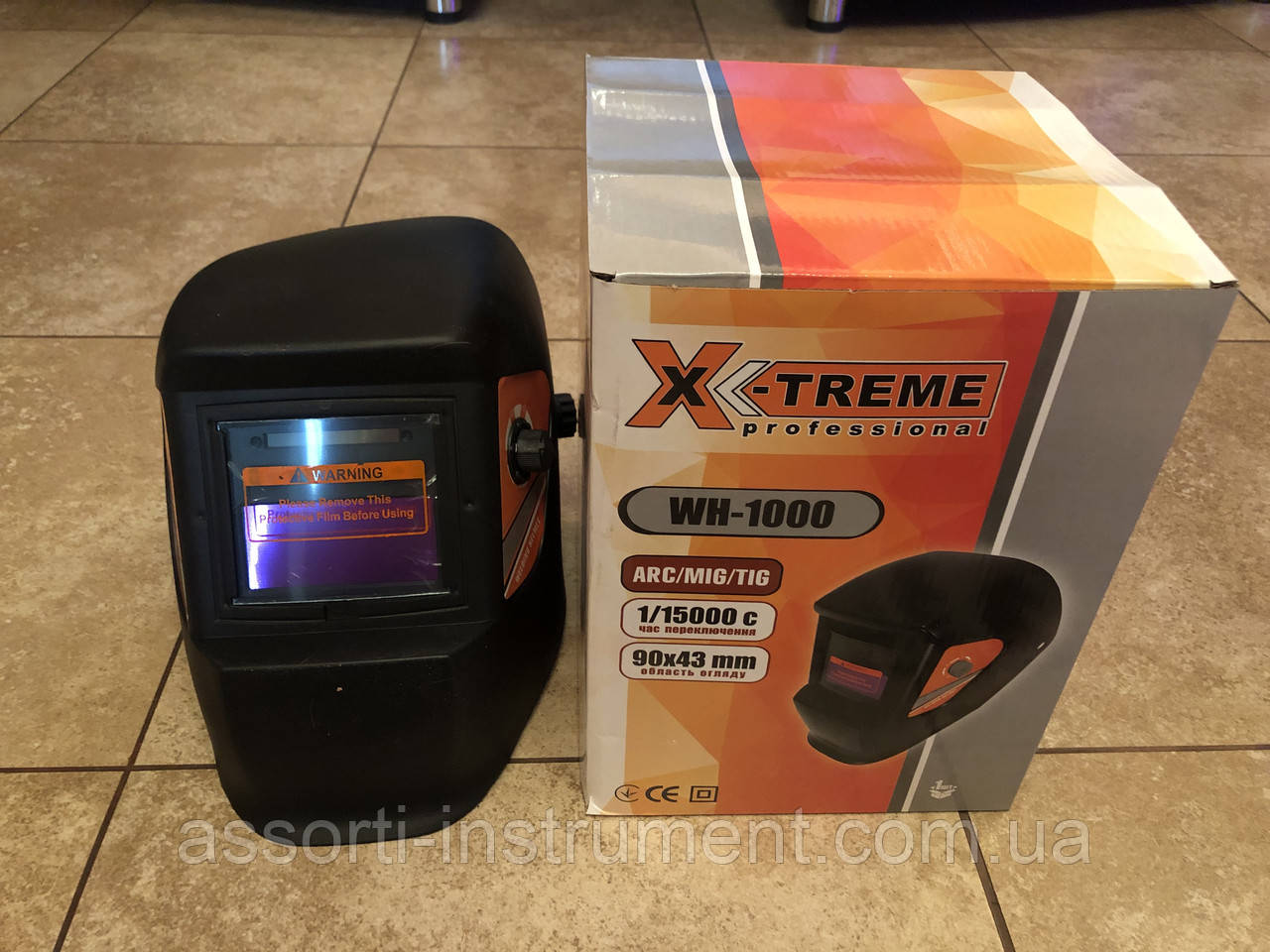 Зварювальна маска хамелеон X-TREME professional (ARC/MIG/TIG) з регулятором ступеня затемнення 1/15000с (84)