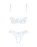 Еротичний комплект Obsessive Heavenlly 2-pcs cupless set XS/S, відкриті груди, з доступом SO8175, фото 4