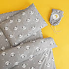 Комплект постільної білизни в ліжечко для новонароджених в мішечку, Панда сірий бавовна 100% ТМ PAPAELLA, фото 7