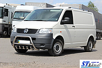 Кенгурятник WT003 (нерж) 60 мм, без надписи для Volkswagen T5 рестайлинг 2010-2015 гг.