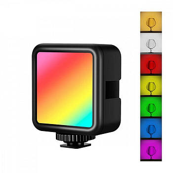 7,6 х 3 х 8,9 см RGB Накамерне світлодіодне світло — панель Puluz PU560B Led 2500-9000K