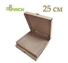 Коробка для піци квадратна 25 см бура 250х250х50 мм