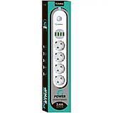 Подовжувач Gelius Pro PowerStrip (4 розетки + 4 USB) 2m GP-PS-001, фото 4