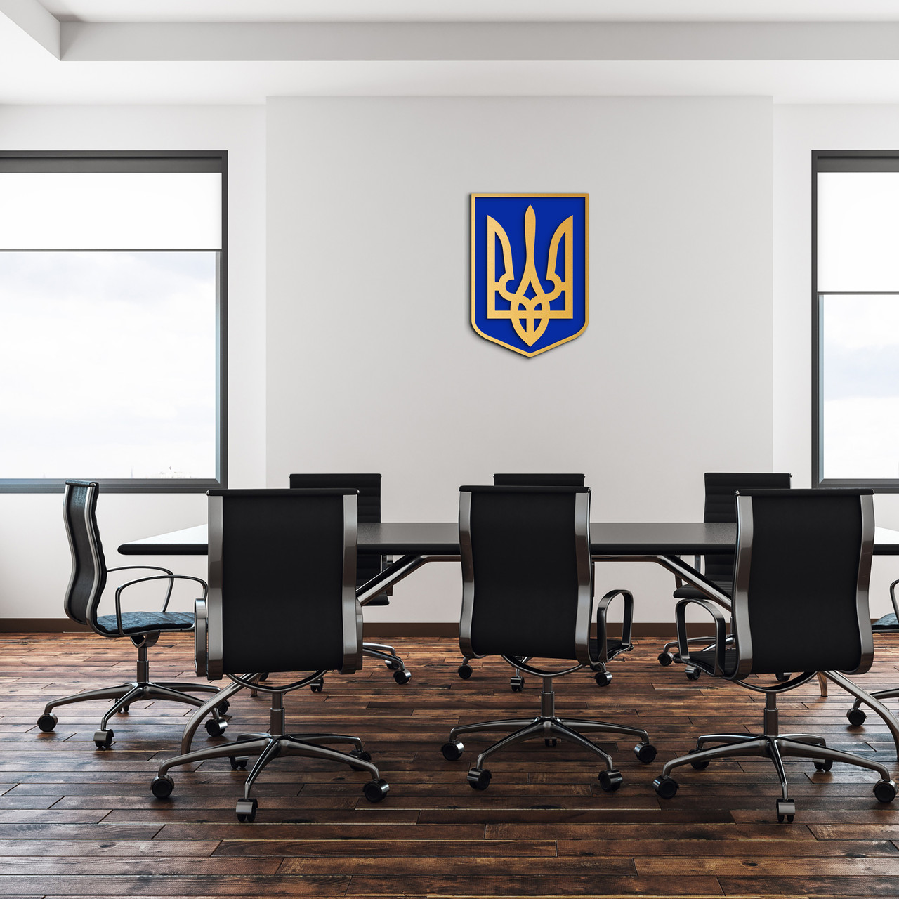 Настенный Герб Украины(Тризуб) в госучреждение 70x50 см ...