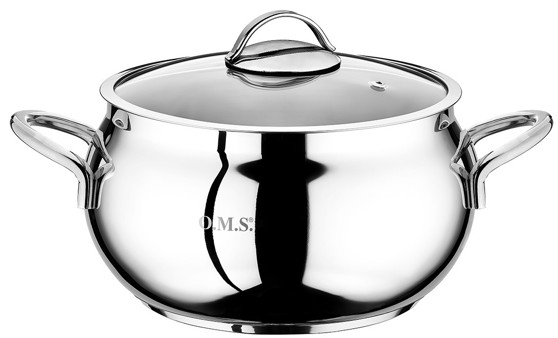 Каструля 5 л (22 х 13 см), кришка скляна O. M. S. Collection,арт. 2031, фото 1