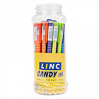 Ручка шар / масл "Candy" синя 0,7 мм "LINC" 30 шт. в упаковке (411635)