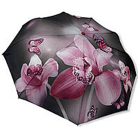 Жіноча парасоля Frei Regen напівавтомат орхідея на 9 спиць #03001/4