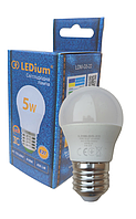 Світлодіодна LED лампа декоративна куля G45 LEDium 5W 4100К Е27 170-250V 450Lm