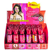 Набір тінтів для губ Huda Beauty Water Candy Tint Fruit Flavor, 6 штук MJ-TG022