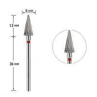 Фреза твердосплавная Конус красная насечка