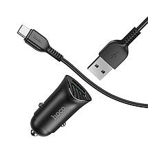 Car Charger Hoco для Z39 Farsighted dual port QC3.0 (Type-C) Black, фото 5