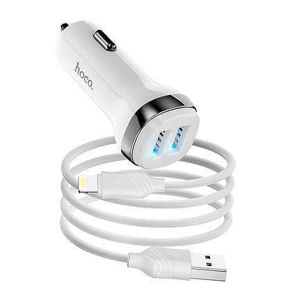 Car Charger Z40 Superior dual port (iP), White, фото 1